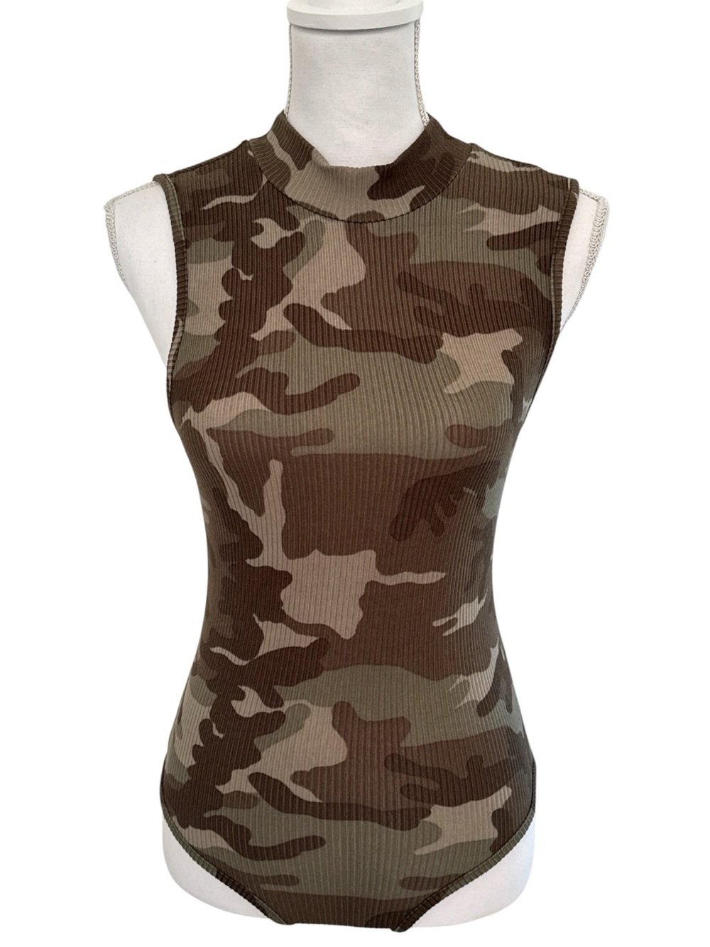 Forever 21 Camouflage Sleeveless Bodysuit Size M